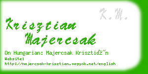 krisztian majercsak business card